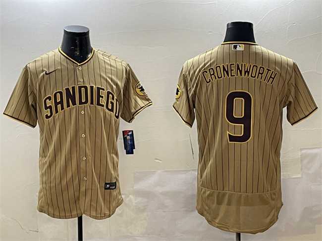 Men%27s San Diego Padres #9 Jake Cronenworth Brown Flex Base Stitched MLB Jersey->san francisco giants->MLB Jersey